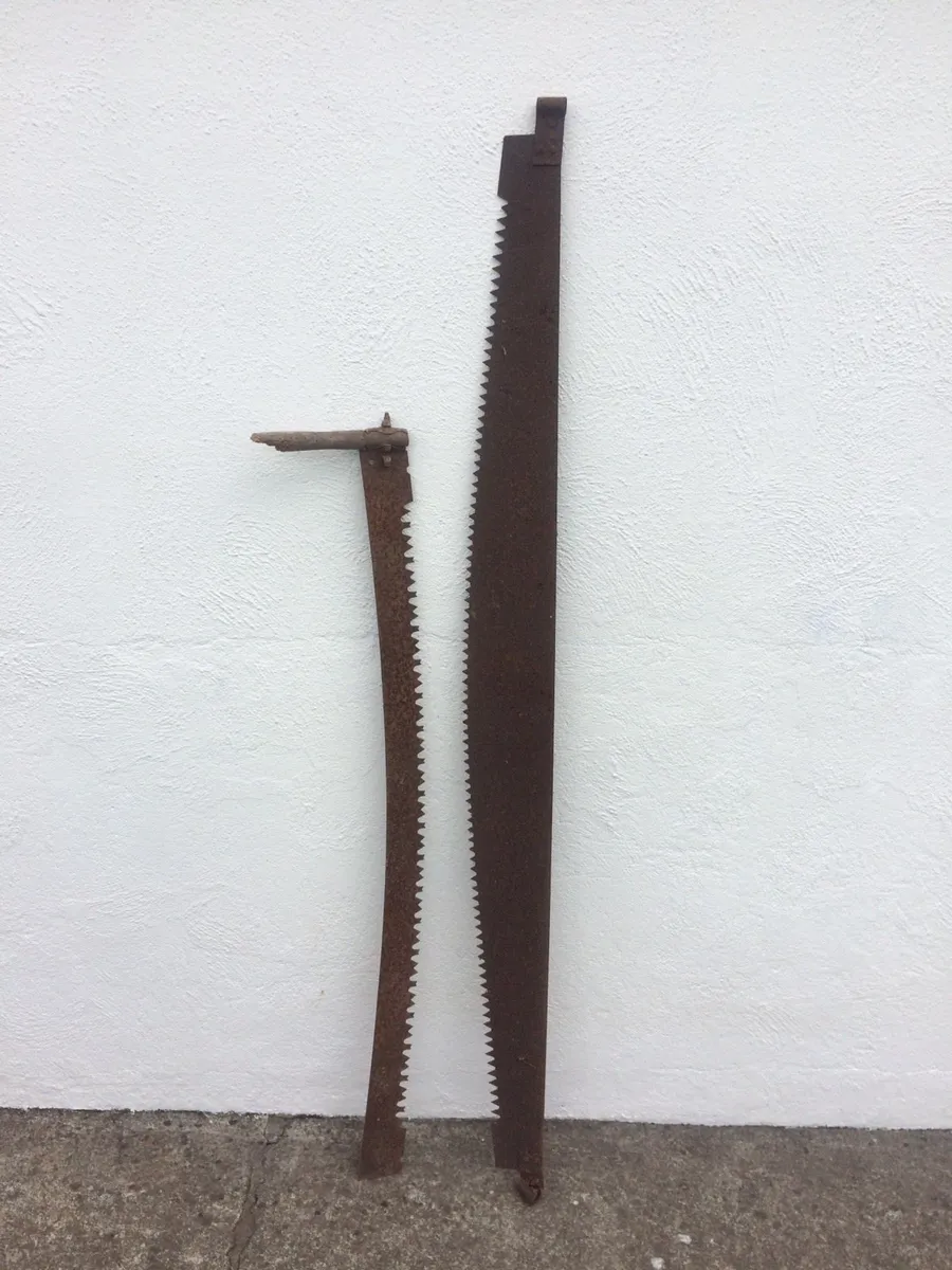 Two Vintage Cross Cut Saws - Image 2