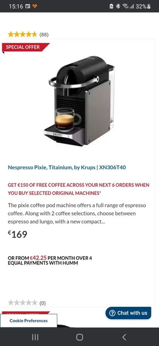 Nespresso Coffee Maker - Image 1
