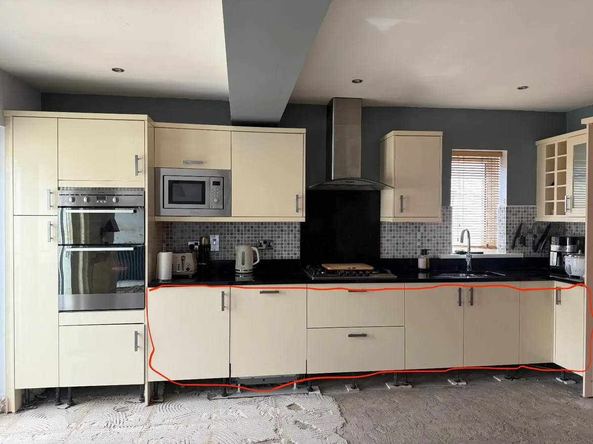 Kitchen units and island - Image 1