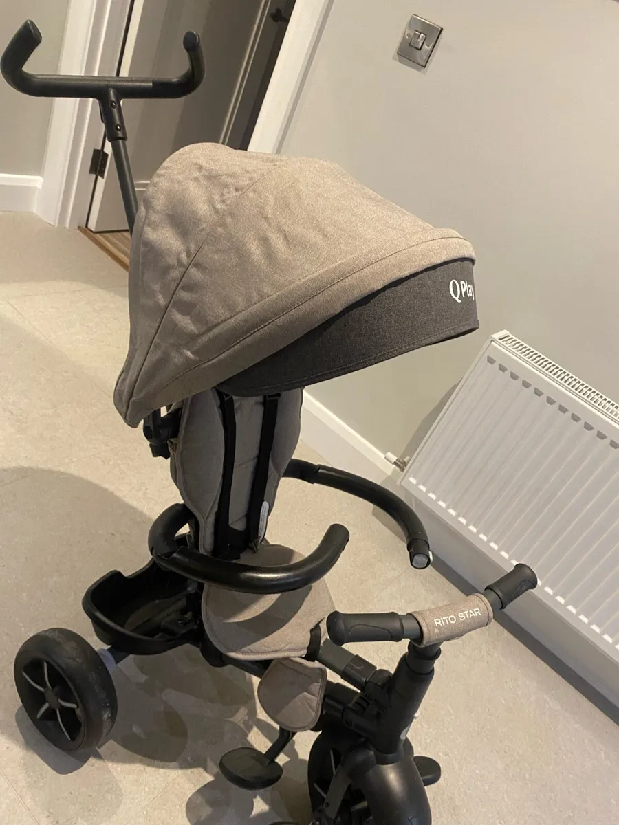 QPlay Rito Star Folding Trike Grey - Image 4