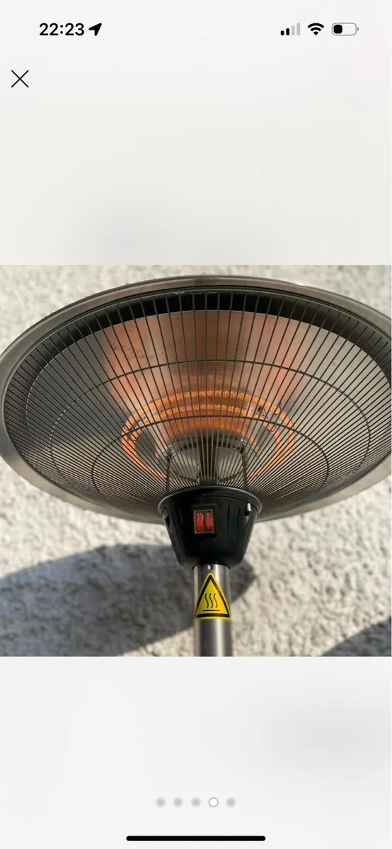 X2 Silver and grey outdoor patio heaters - Image 4
