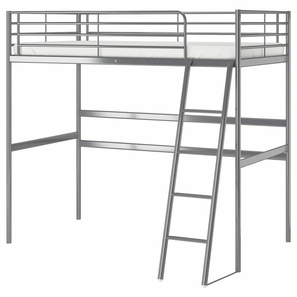 White Ikea metal Highsleeper