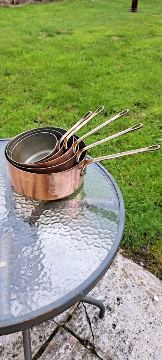 French copper pot set - Image 3