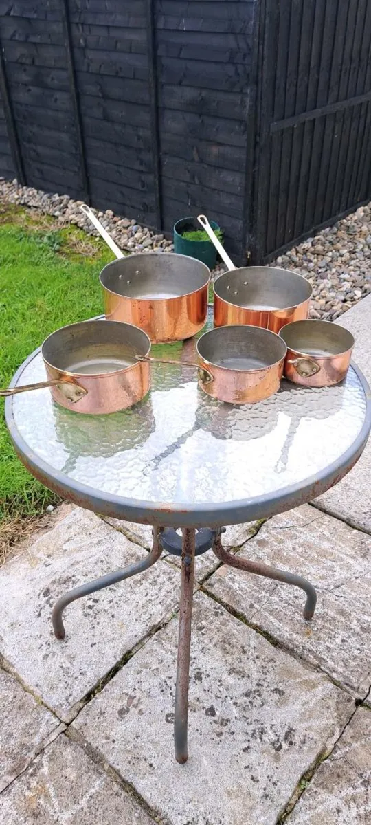 French copper pot set - Image 4