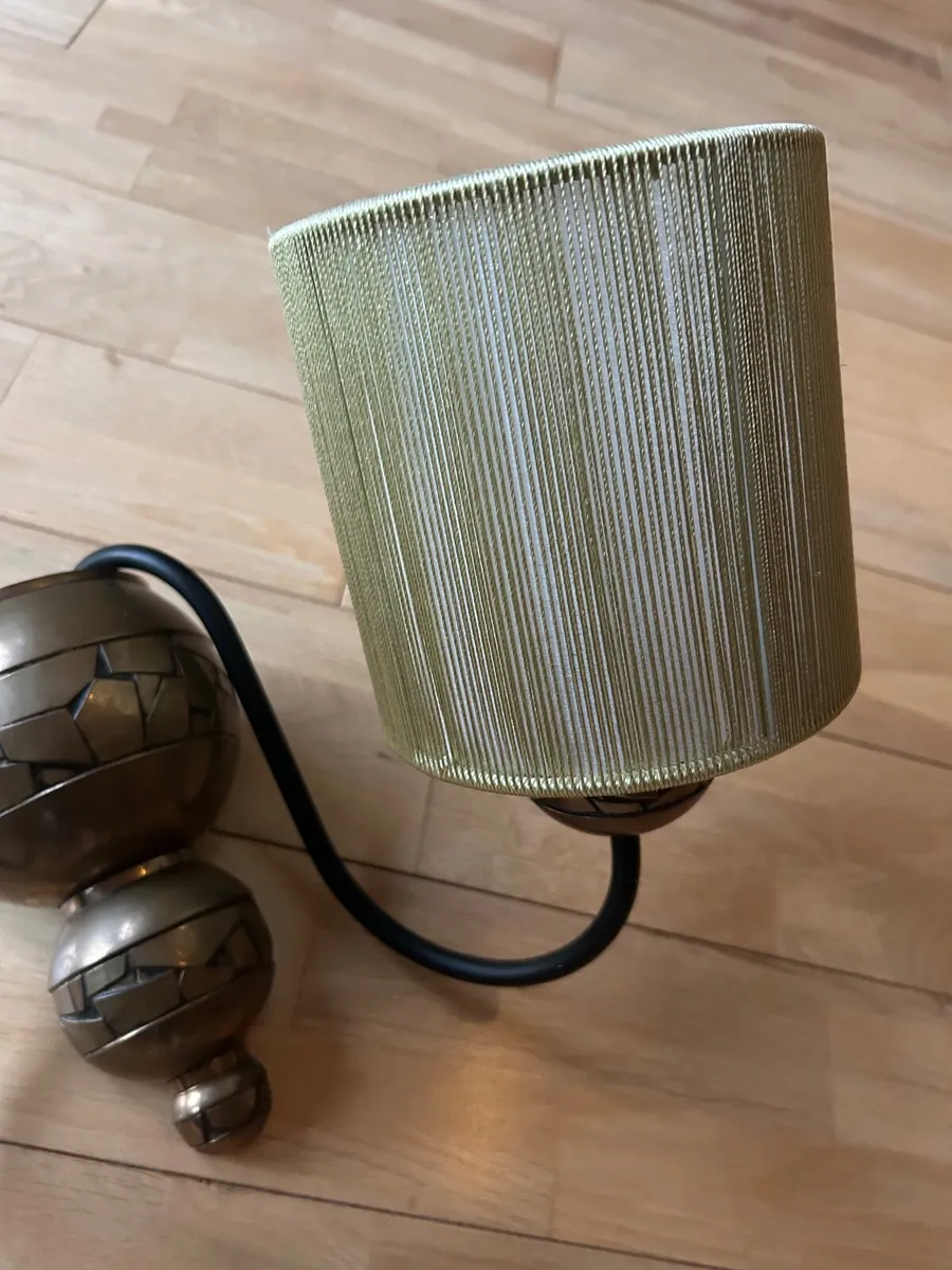2 Light Wall Light Polished Bronze and Matt Black - Image 2