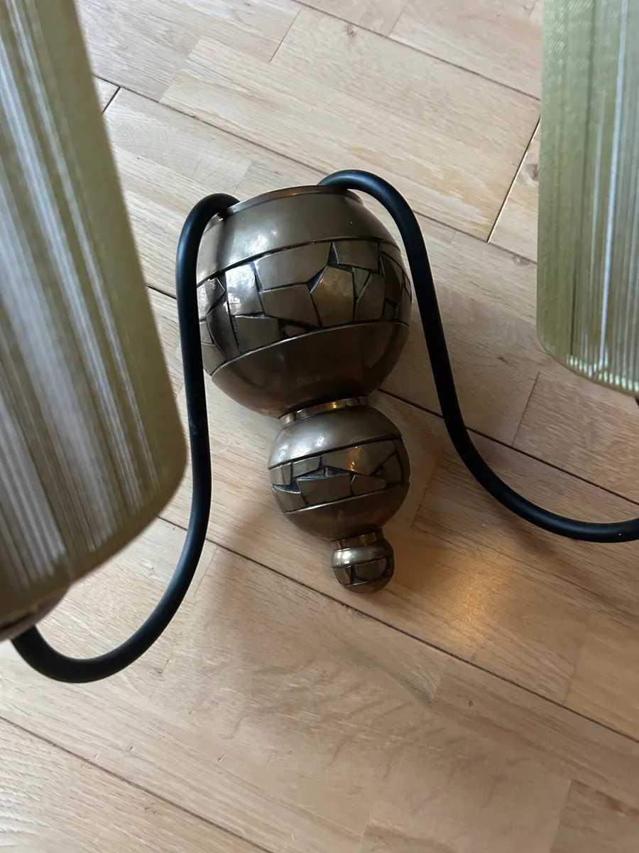 2 Light Wall Light Polished Bronze and Matt Black - Image 3