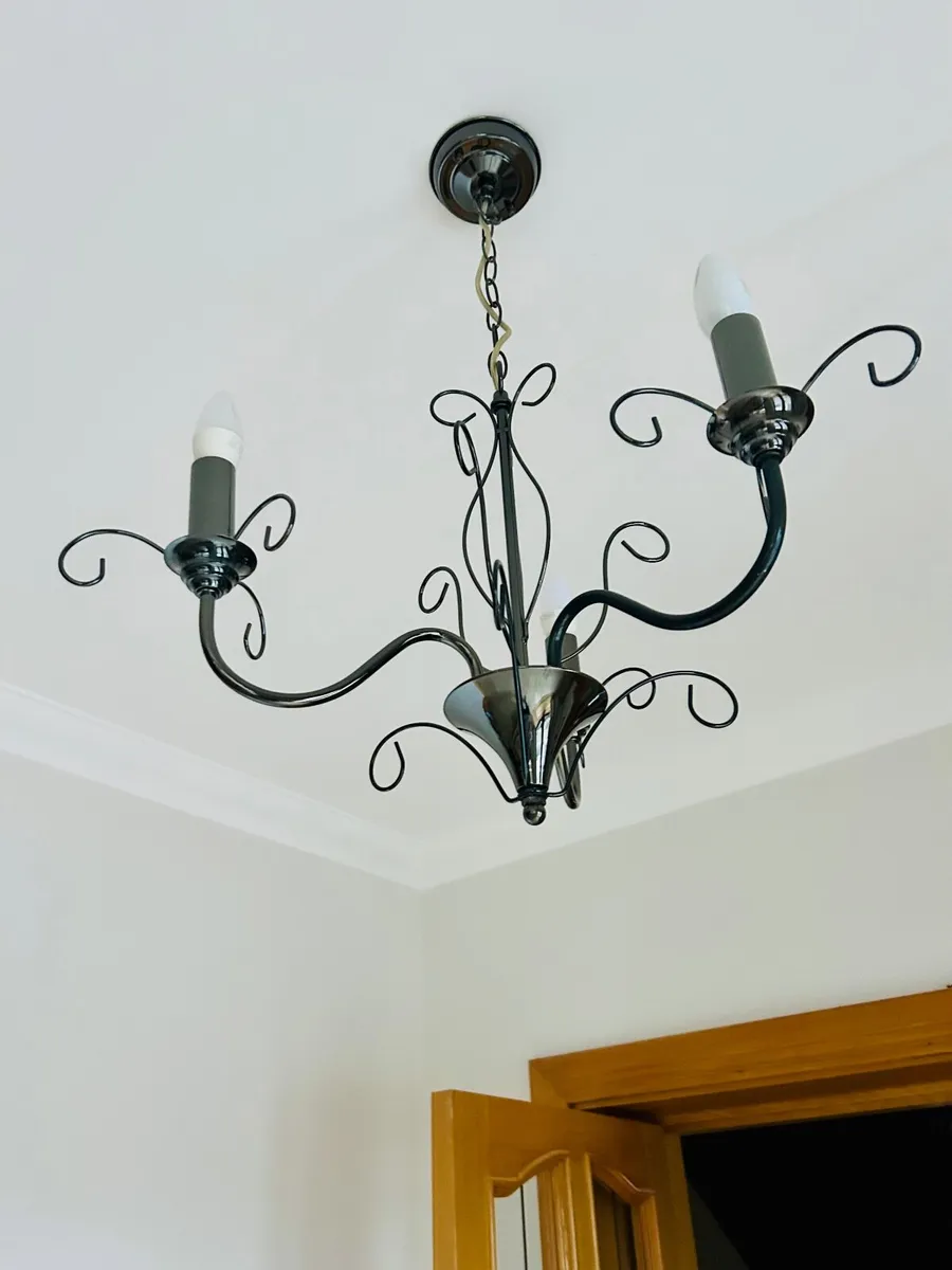 Classic Chandelier x3  - black/chrome finish - Image 1