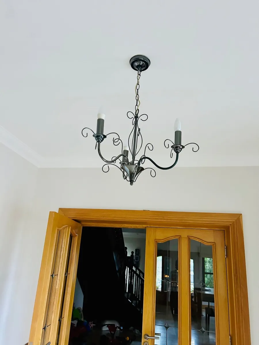 Classic Chandelier x3  - black/chrome finish - Image 2