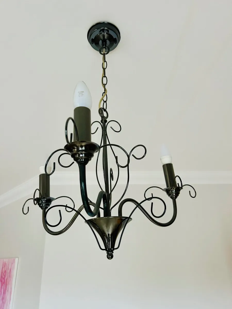 Classic Chandelier x3  - black/chrome finish - Image 3