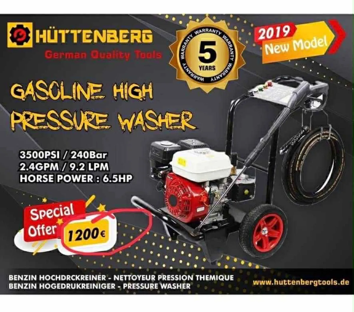 New German pressure washer 3600 psi free delivery - Image 4
