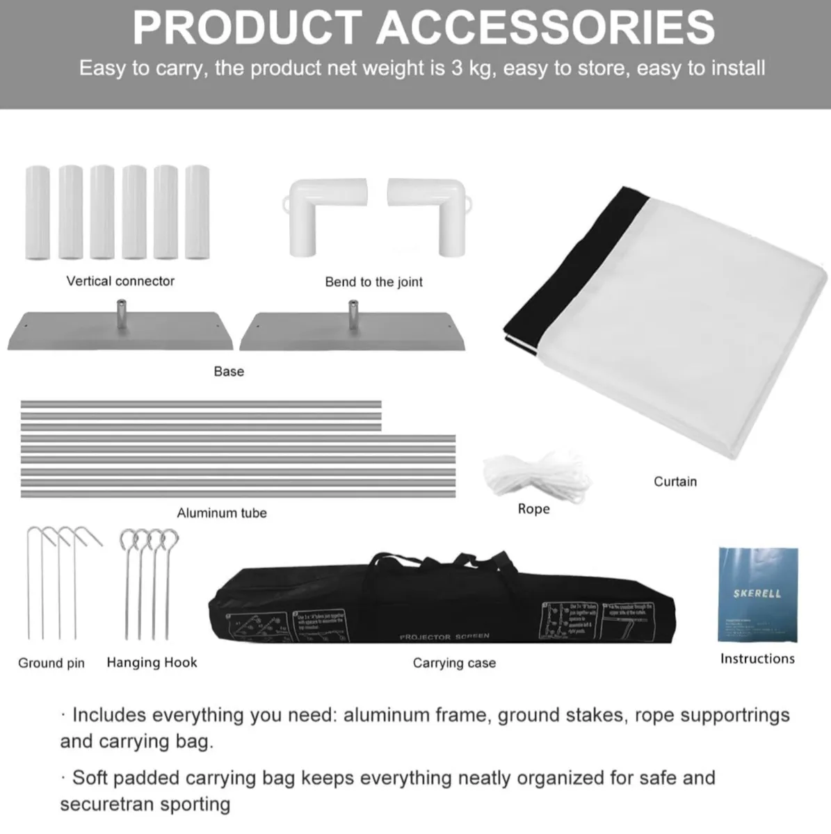 Projector screen 100" - Image 4