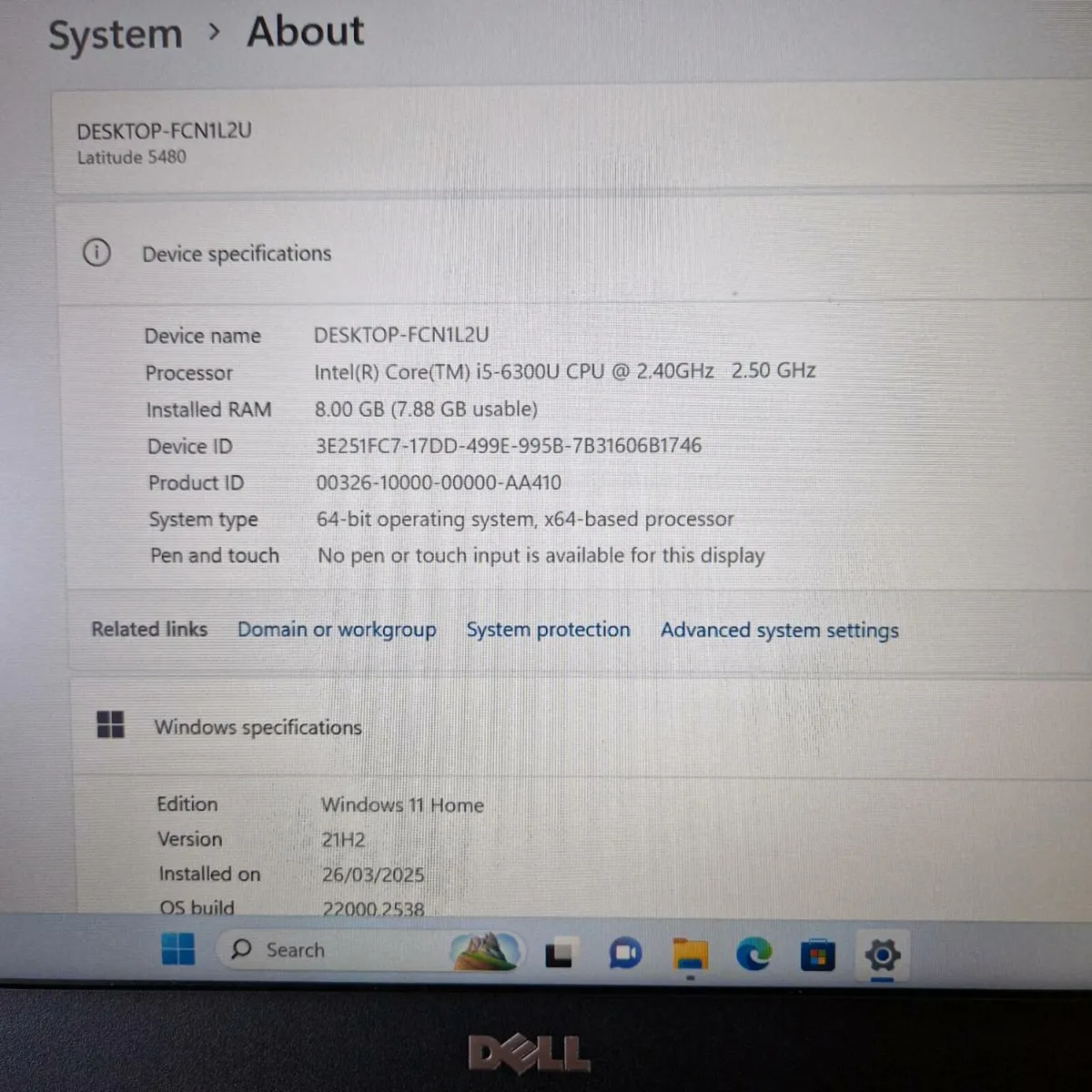 Dell Latitude 5480 14" 8gb 128gb - Image 3