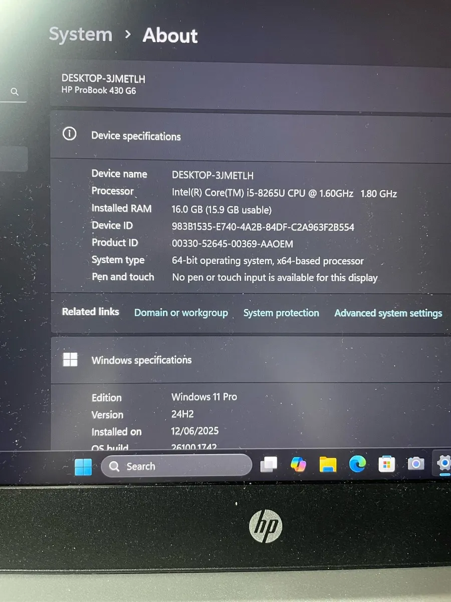 Hp laptop i5 pro 16-512-500 w11 pro - Image 2