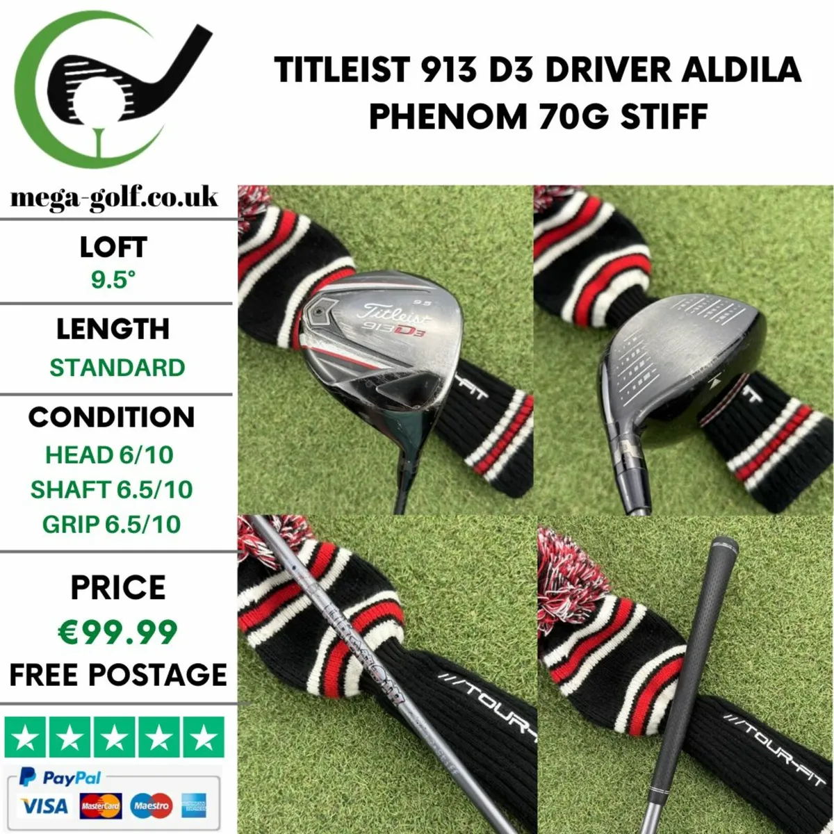 TITLEIST 913 D3 DRIVER / 9.5° / STIFF - Image 1