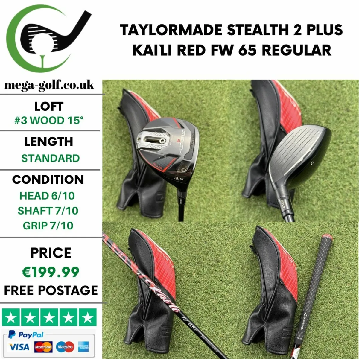 TAYLORMADE STEALTH 2 PLUS #3 WOOD 15° / REGULAR - Image 1