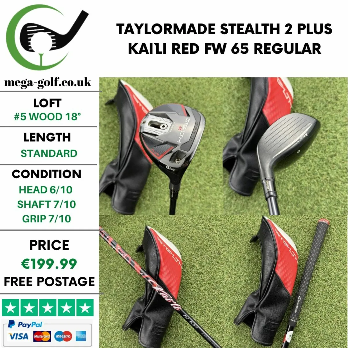 TAYLORMADE STEALTH 2 PLUS #5 WOOD 18° / REGULAR - Image 1