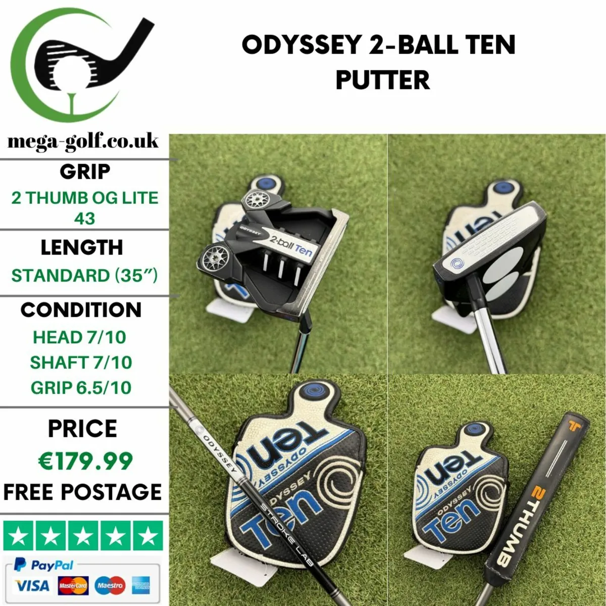 ODYSSEY 2-BALL TEN PUTTER / 35″ - Image 1