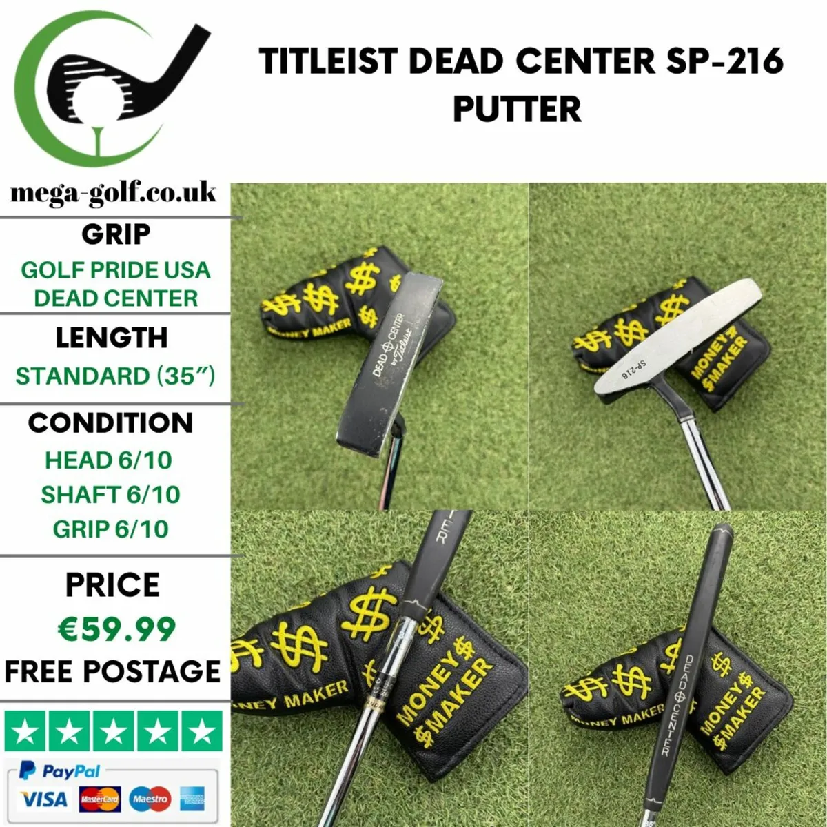 TITLEIST DEAD CENTER SP-216 PUTTER / 35″ - Image 1