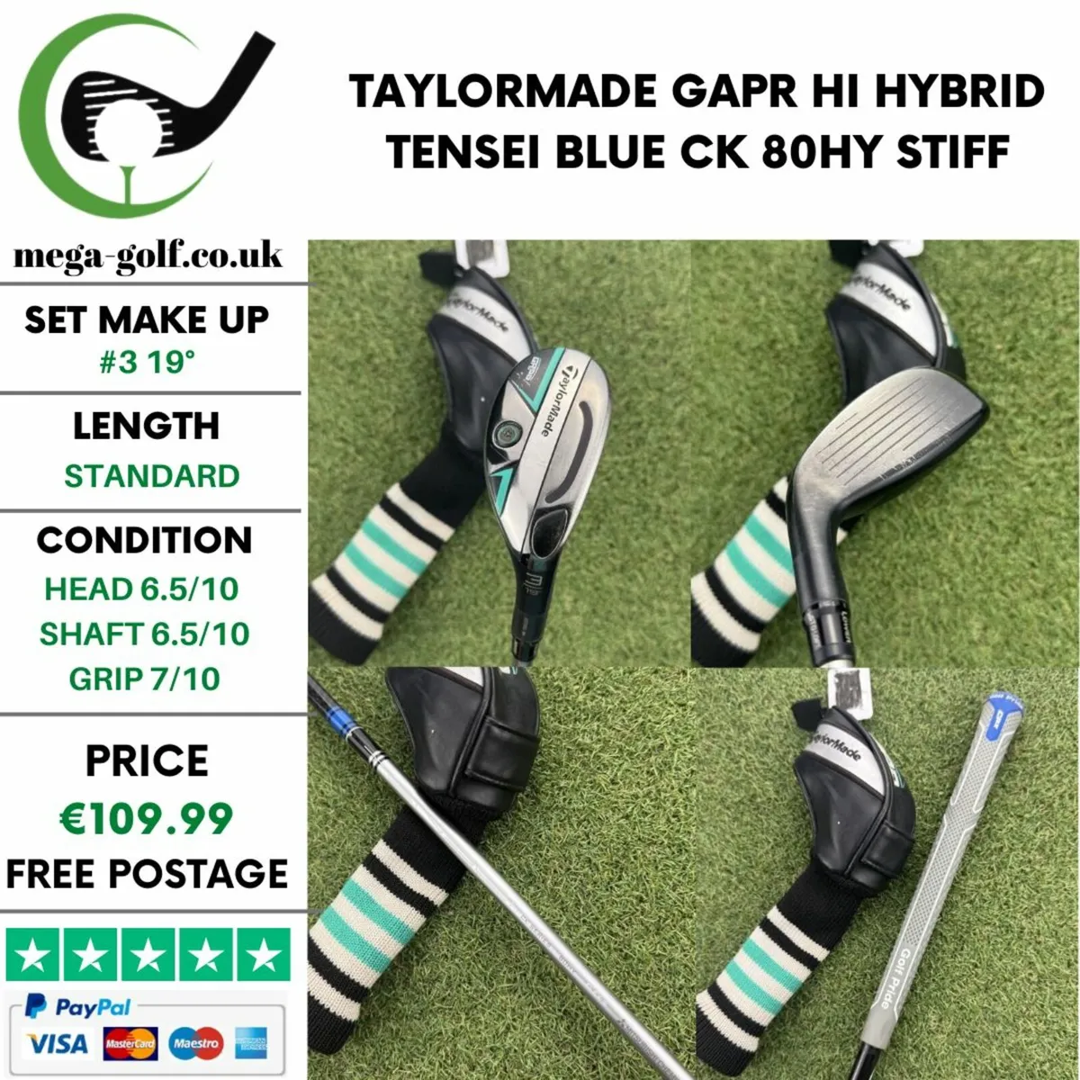 TAYLORMADE GAPR HI HYBRID / #3 19° / STIFF - Image 1