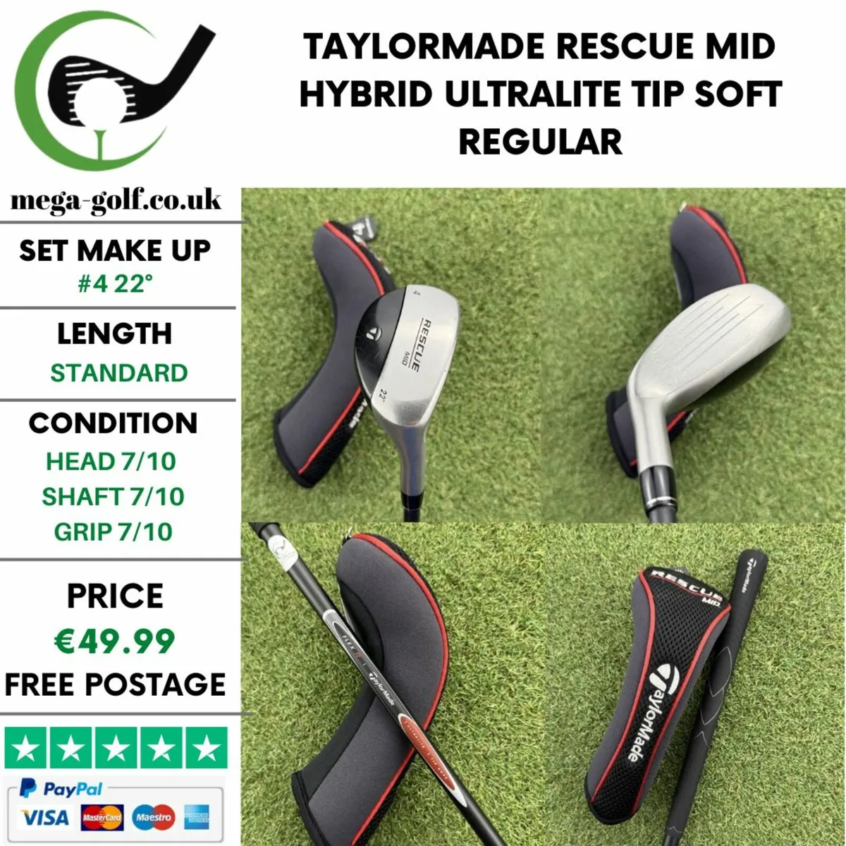 TAYLORMADE RESCUE MID HYBRID / #4 22° / REGULAR - Image 1
