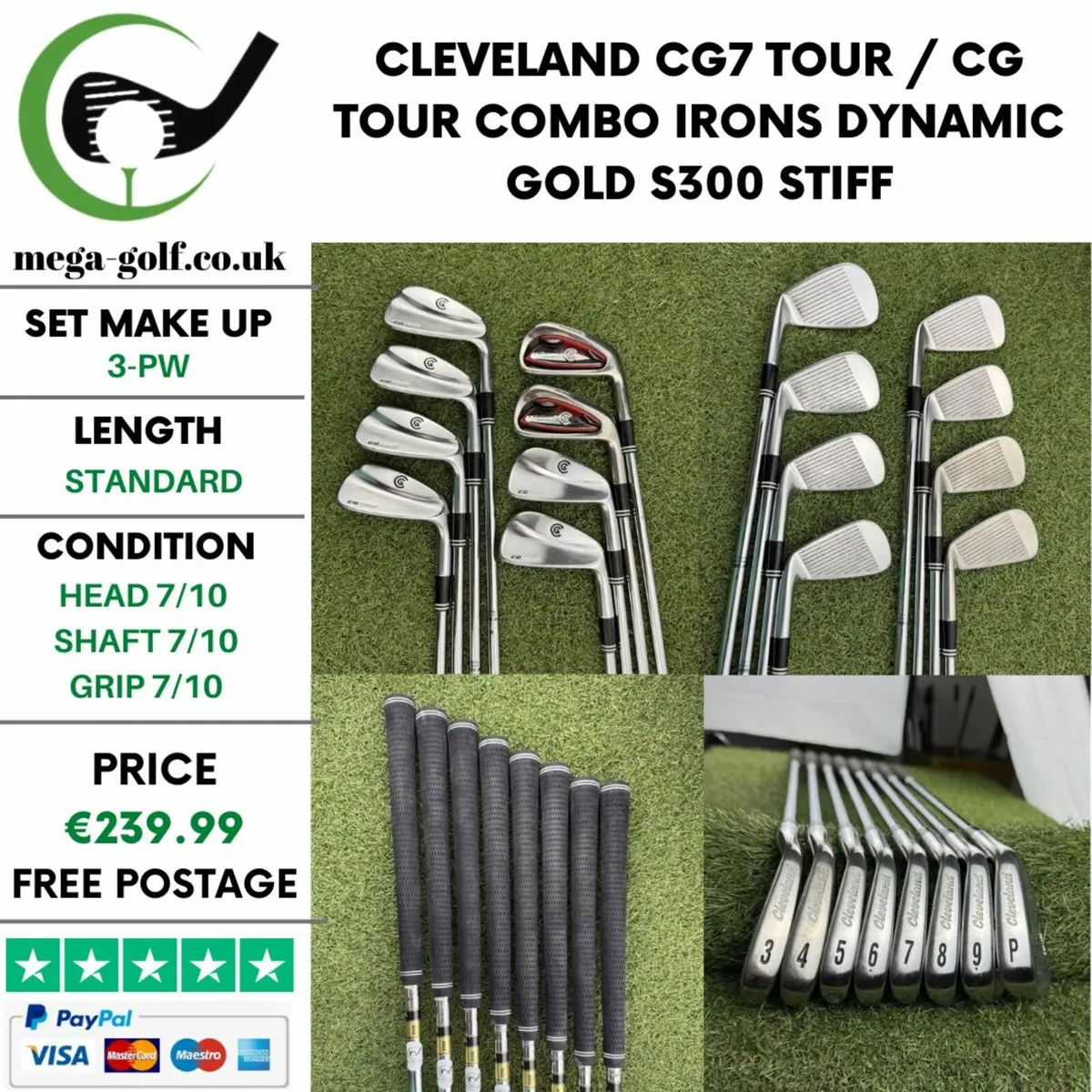 CLEVELAND CG7 TOUR / CG TOUR COMBO IRONS / 3-PW - Image 1