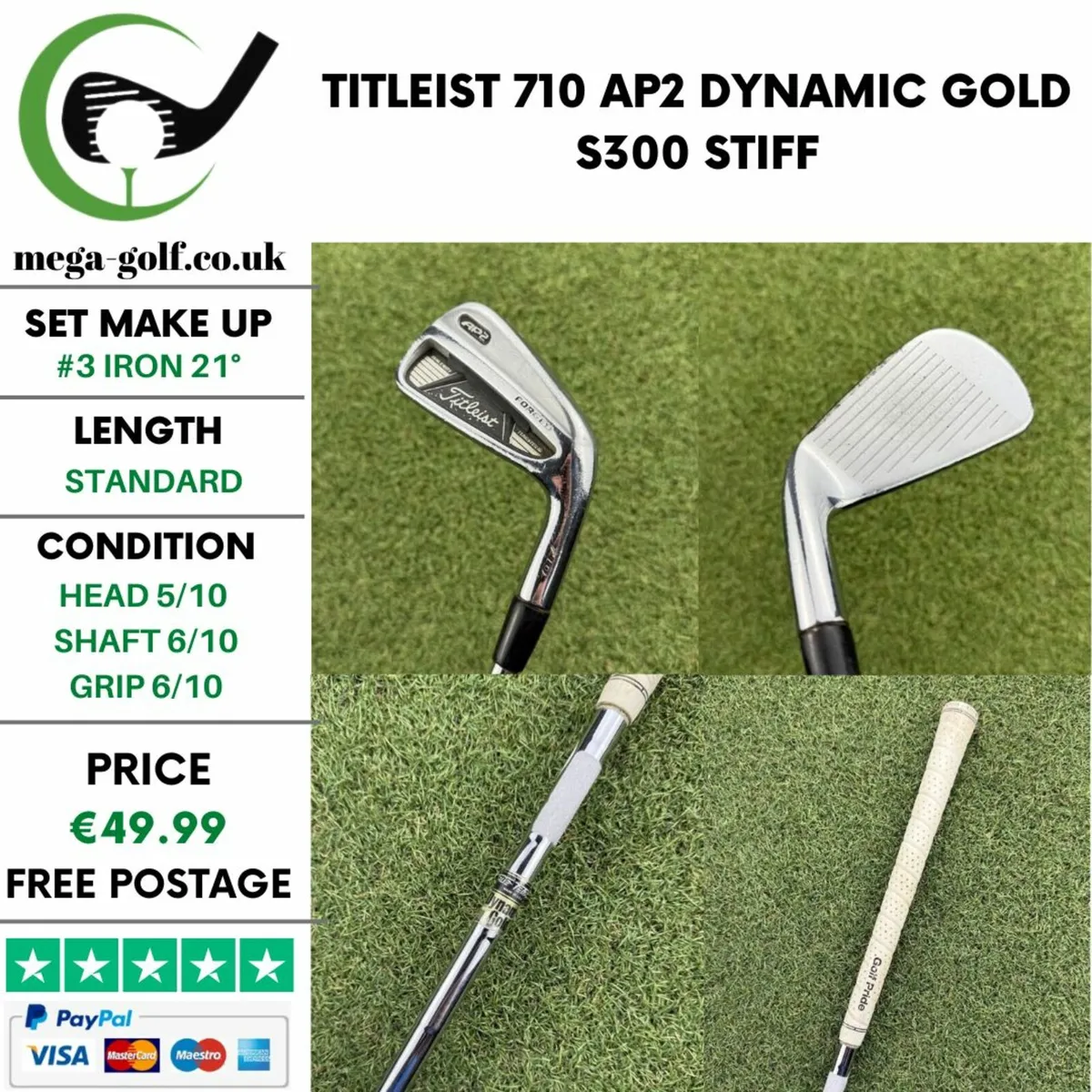 TITLEIST 710 AP2 #3 IRON 21° / STIFF - Image 1