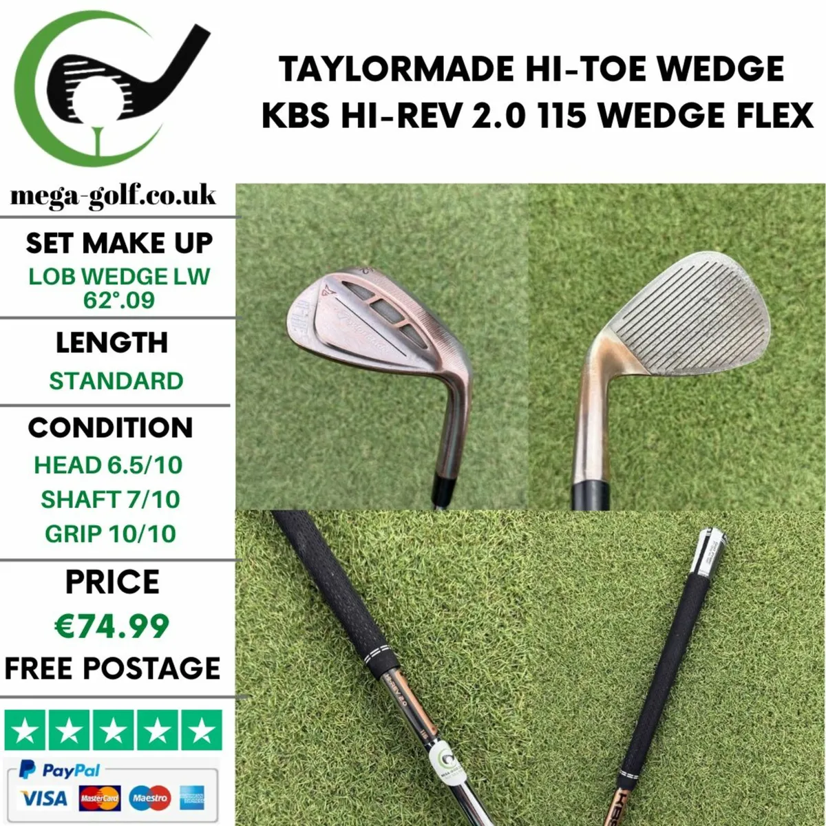 TAYLORMADE HI-TOE WEDGE LW 62°.09 / WEDGE - Image 1