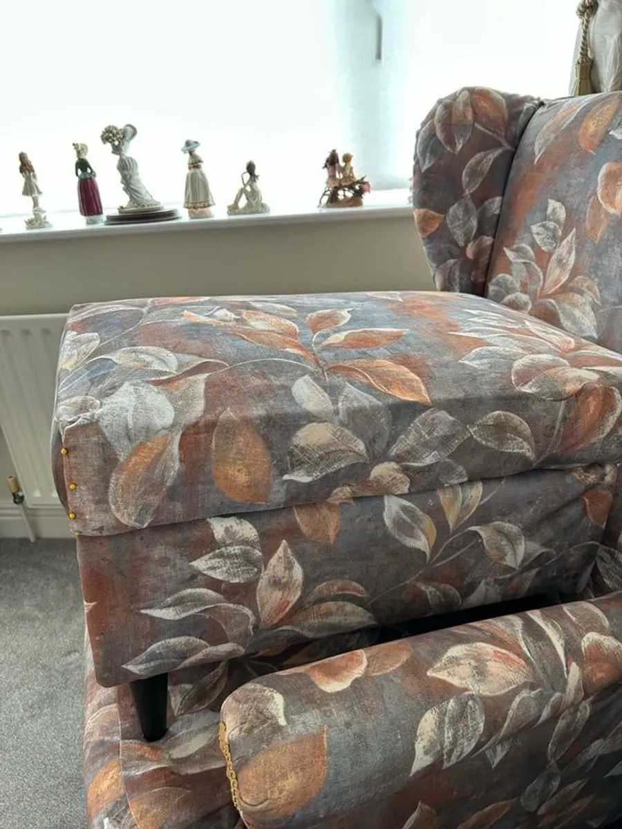 Armchair & foot stool - Image 2