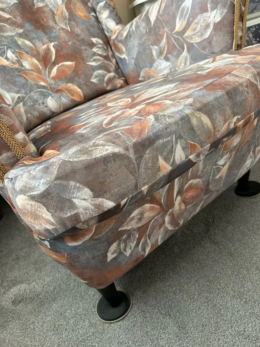 Armchair & foot stool - Image 3