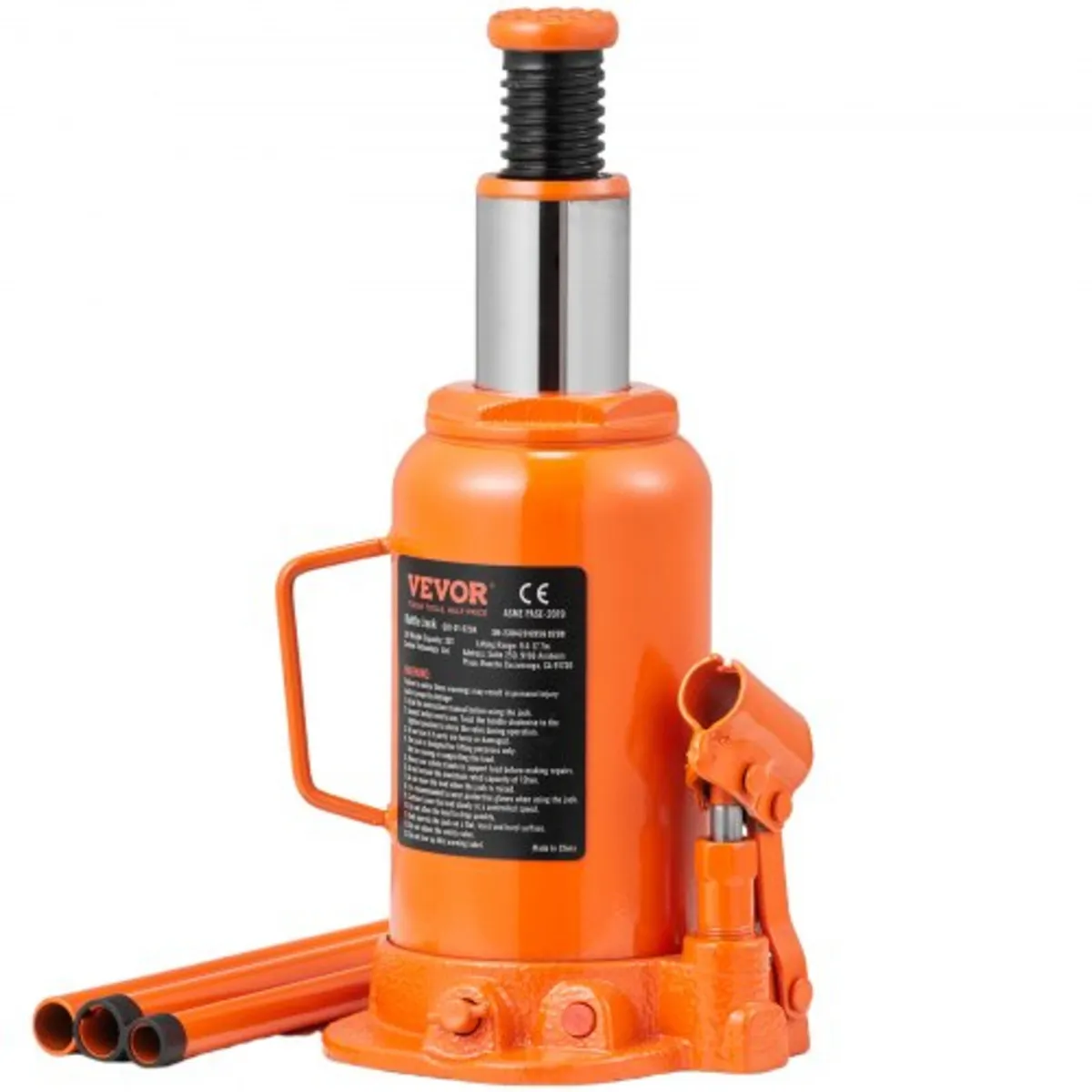 Hydraulic Bottle Jack, 20 Ton/44092 LBS All Welded
