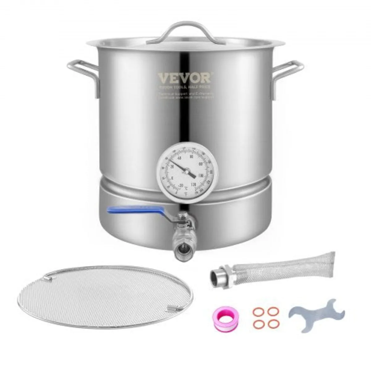 Stainless Steel Kettle, 5 GALLON Brewing Pot, Tri