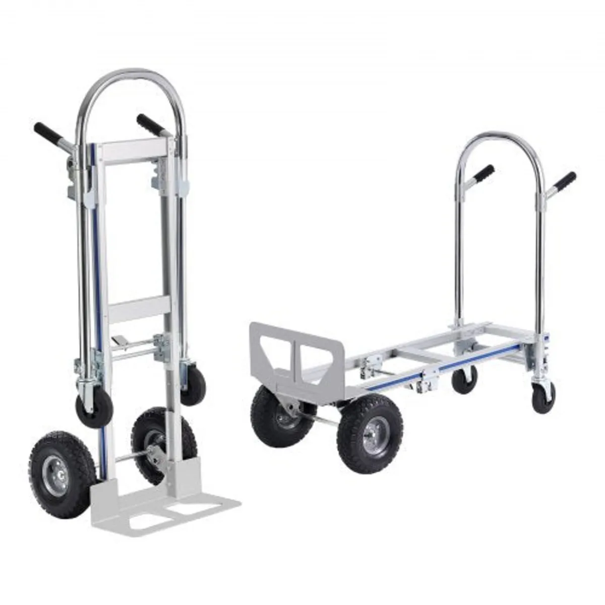 Aluminum Hand Truck, 2 in 1, 800 lbs Load Capacity
