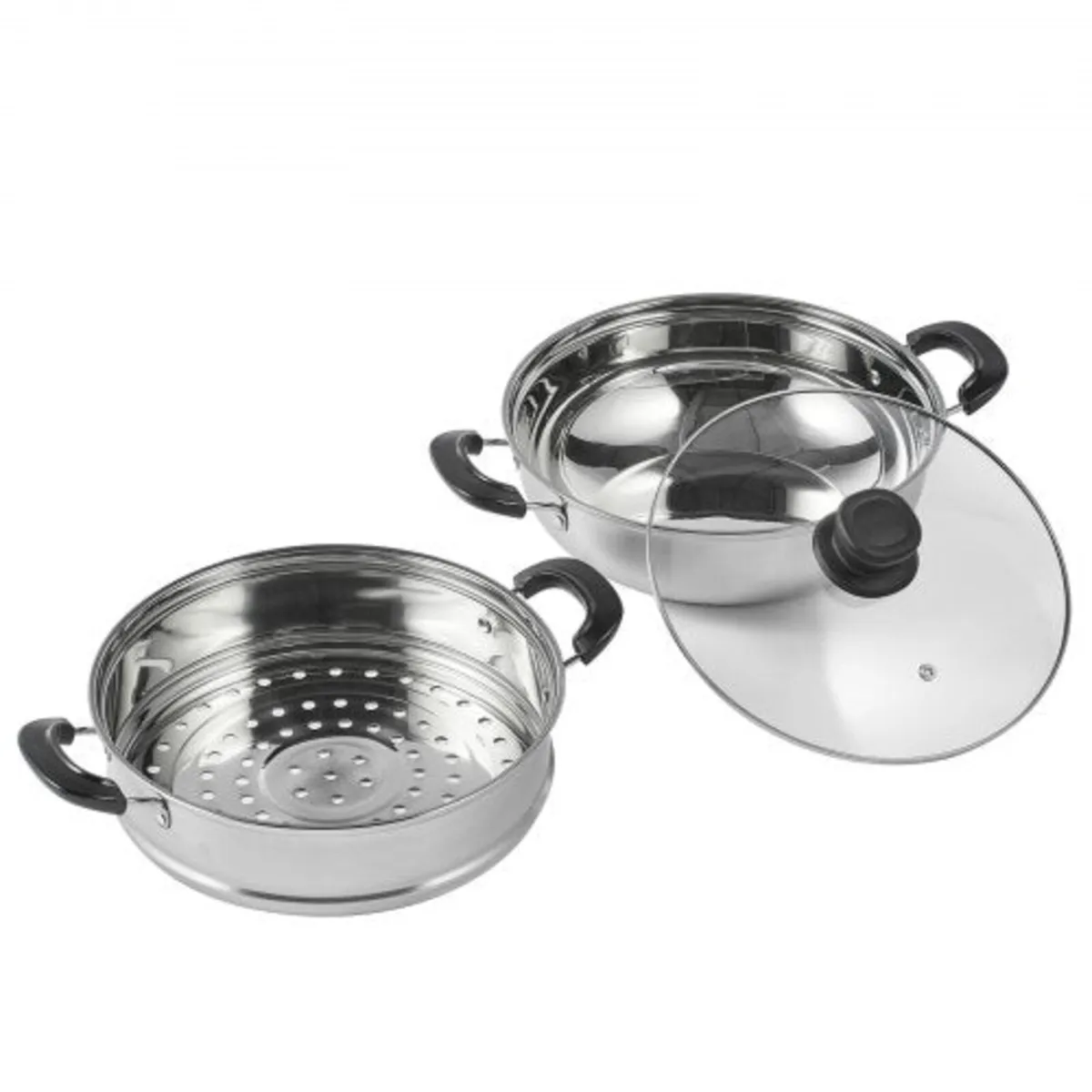 Steamer Pot, 11in/28cm Steamer Pot for Cooking wit