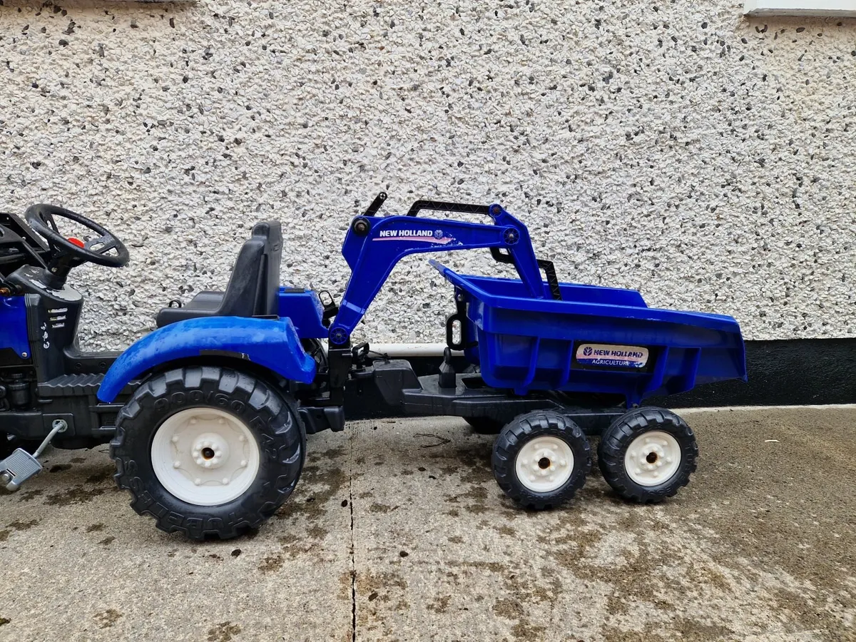 Kids New Holland Ride on Front Loader Tractor and - Image 3
