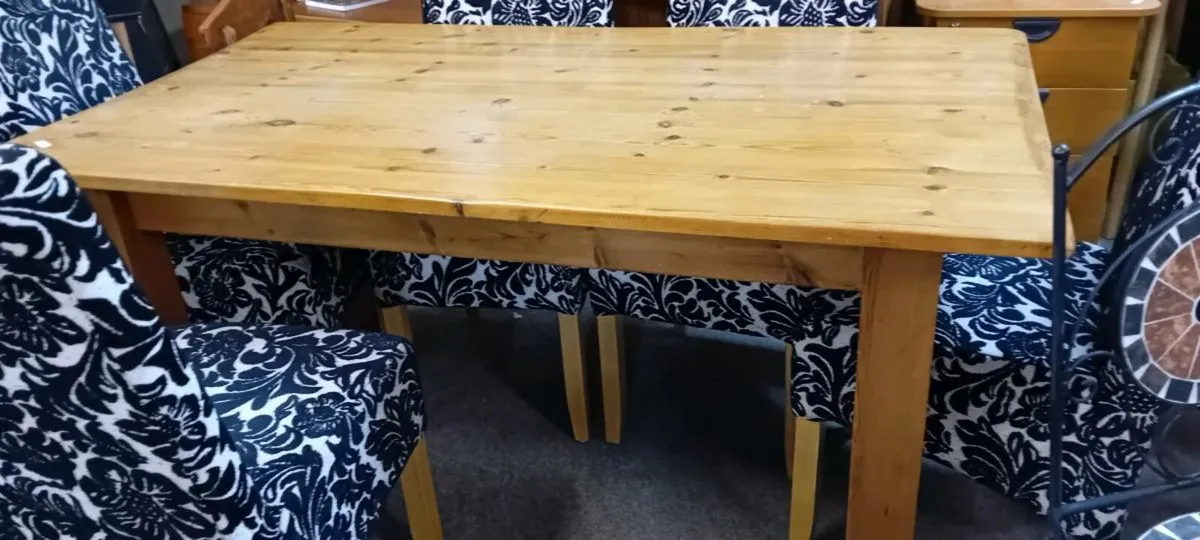 Solid Pine Dining Table - Image 1
