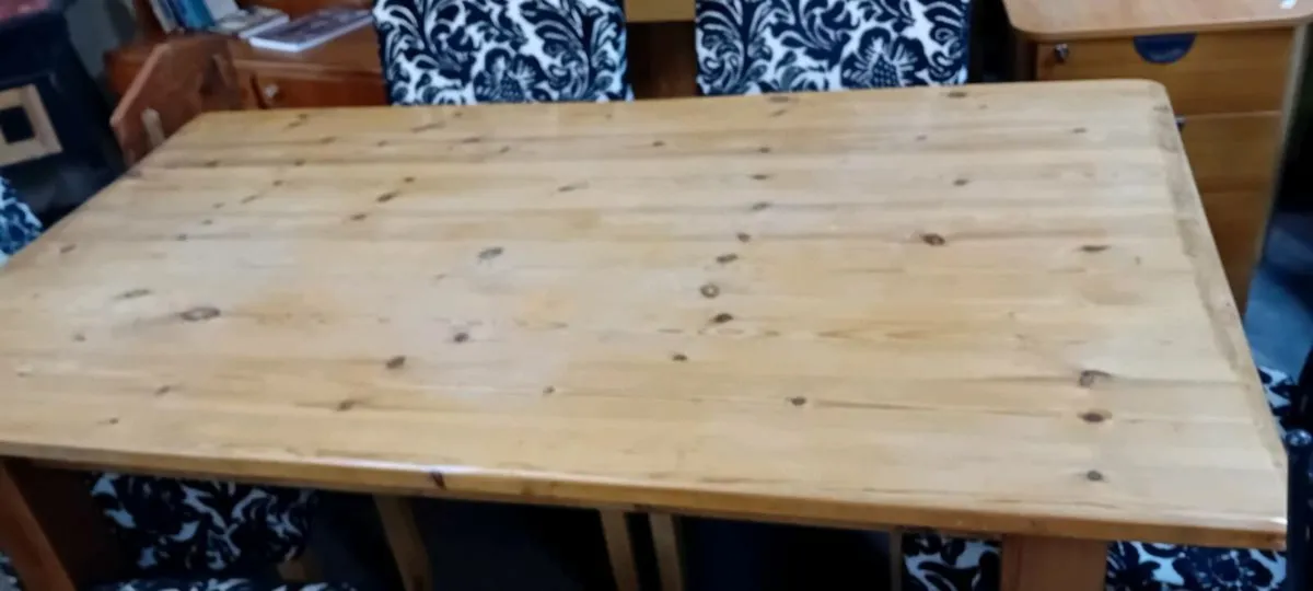 Solid Pine Dining Table - Image 2