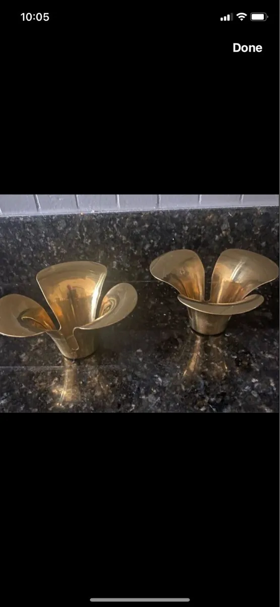 Brass Candle Holder Set - Image 1