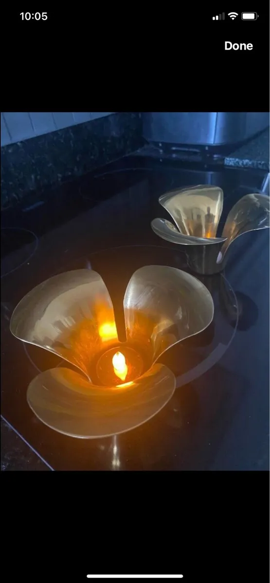 Brass Candle Holder Set - Image 4
