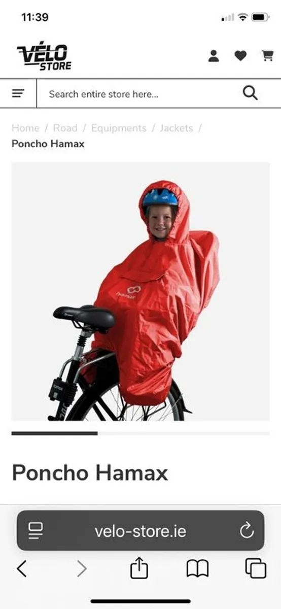 Child Bike Seat & Rain Cover - Image 3