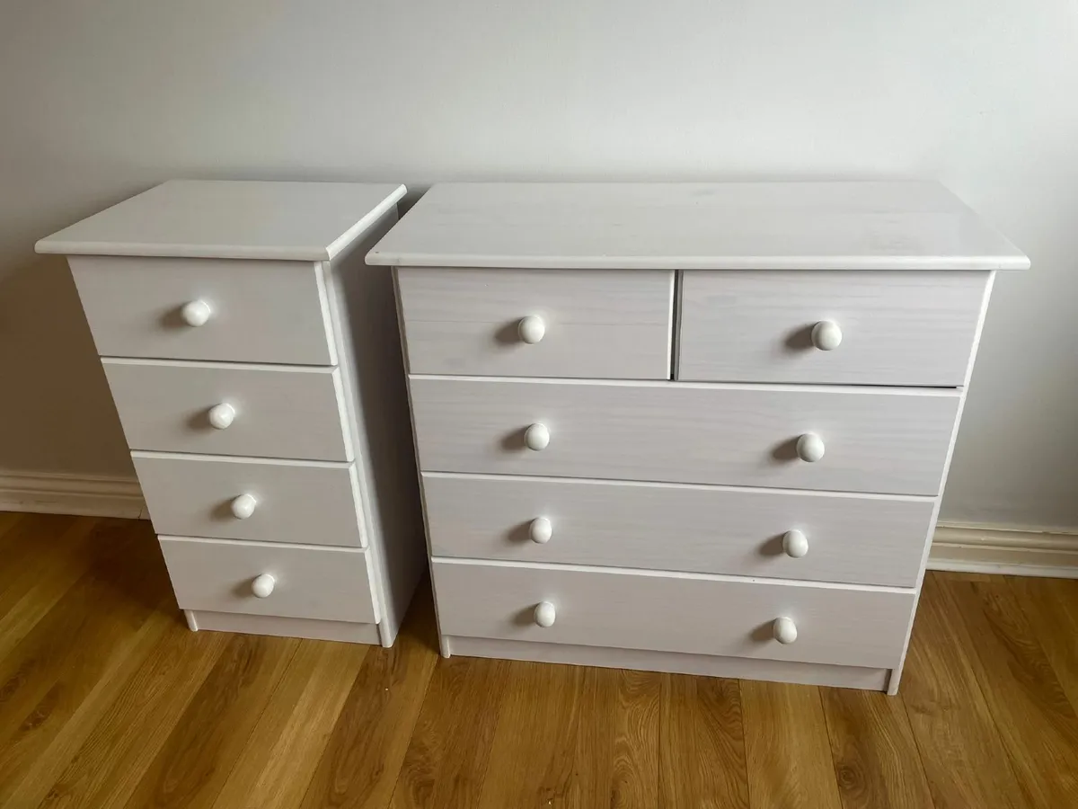 White Bedside Locker | Drawers - Image 1