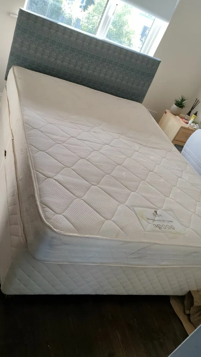 Bed frame 4, 6", respa matress and bed side table - Image 2