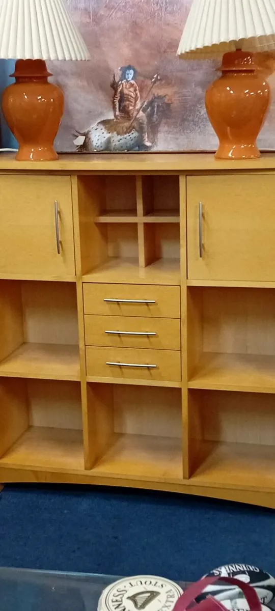 Modern Beech Effect Media Unit - Image 1