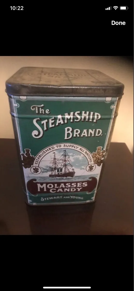 Vintage ‘The Steamship Brand’ Metal Box - Image 2