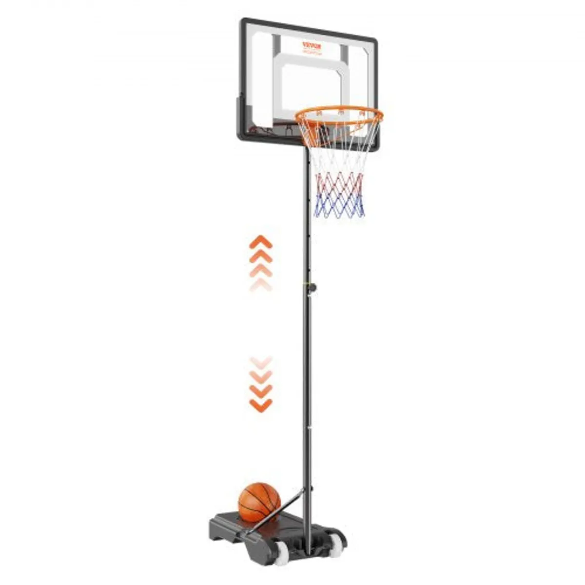 Basketball Hoop, 5-7 ft Adjustable Height Portable