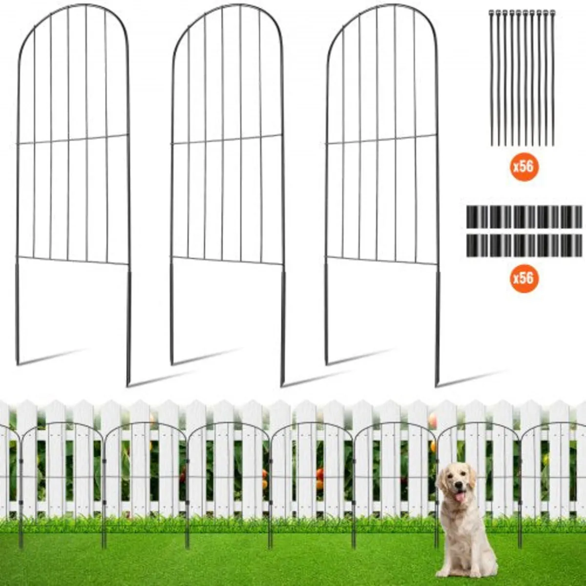 Garden Fence, No Dig Fence 24''(H)x13''(L) Animal