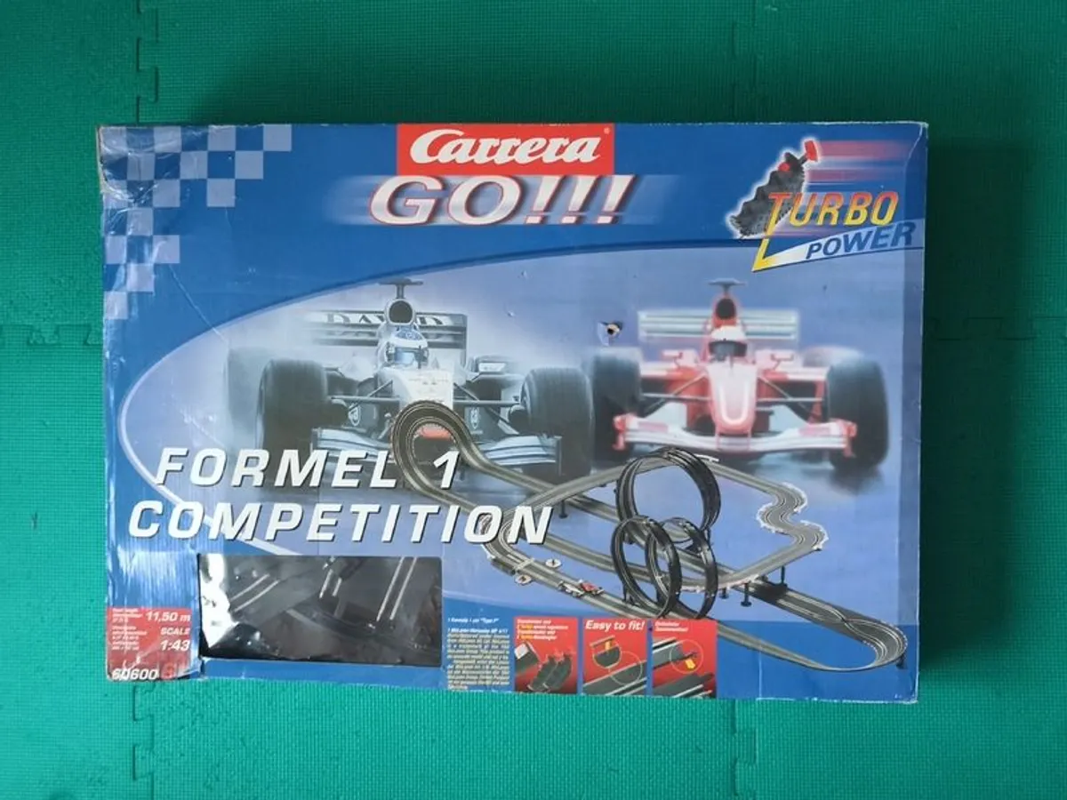 Carrera GO!!! Formula 1 Competition 60600 + two extra rally cars  age 6+   used - Image 1