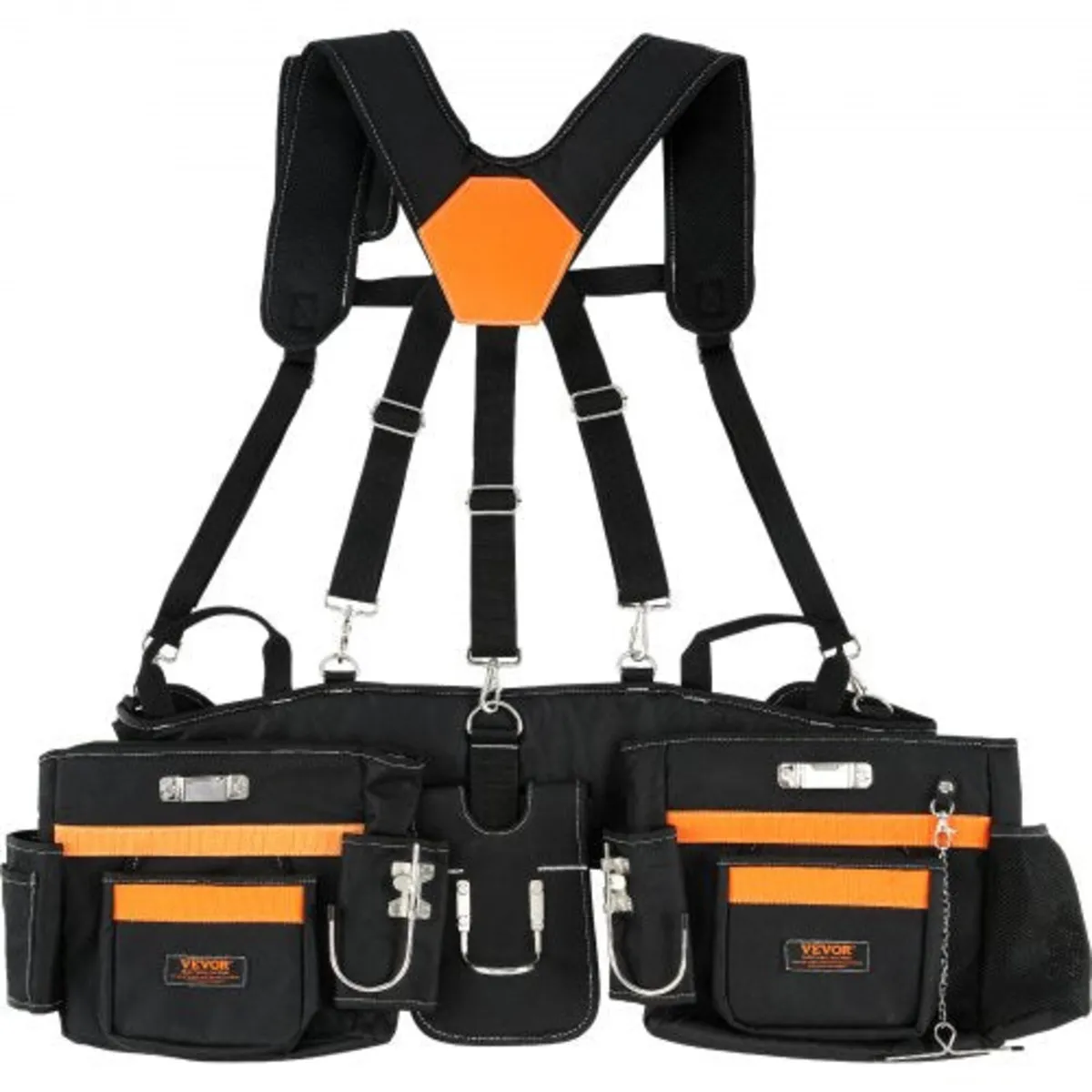 Tool Belt with Suspenders, 29 Pockets, 29-54 inche