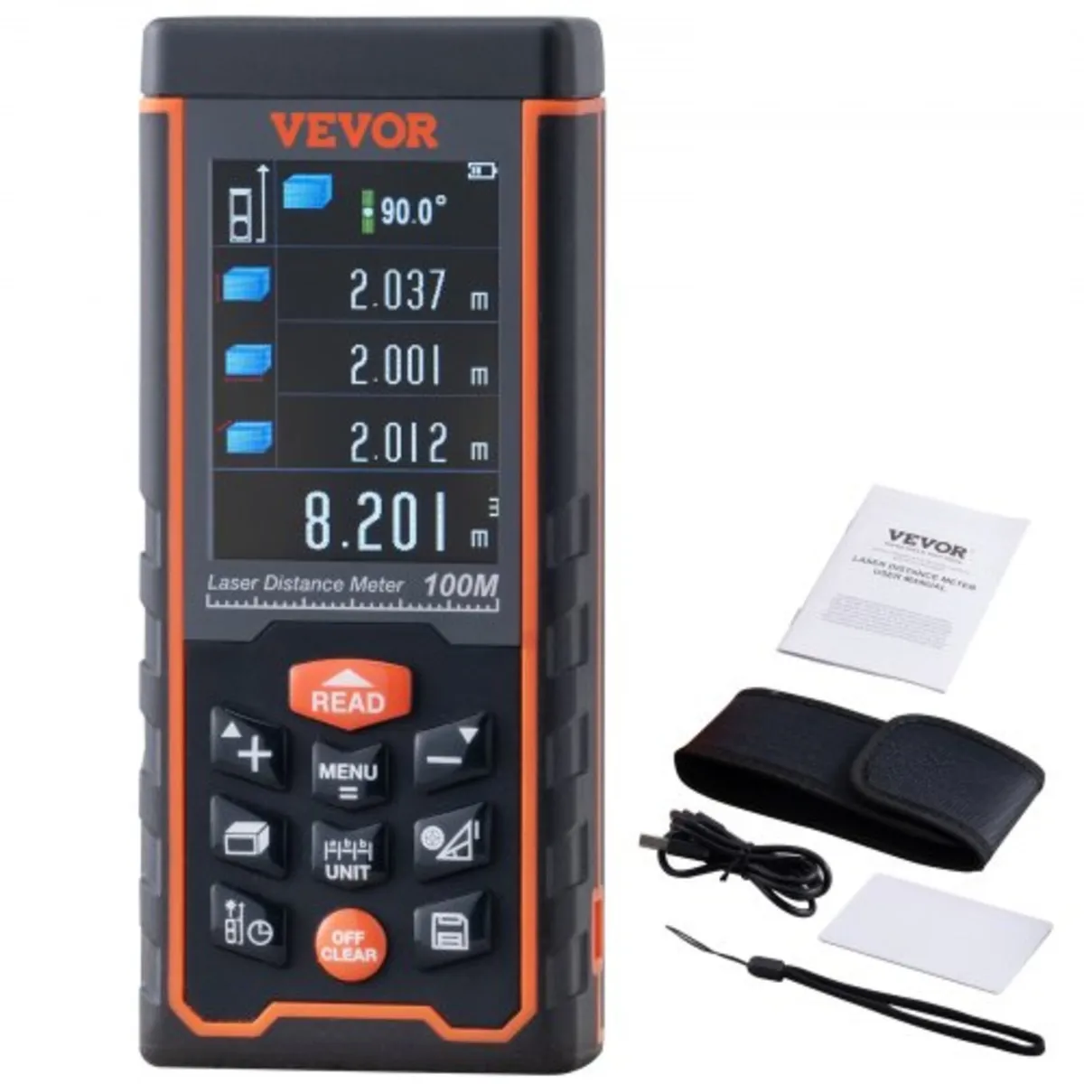 Laser Measure, 100 m, Â±1.6 mm Accuracy Laser Dist