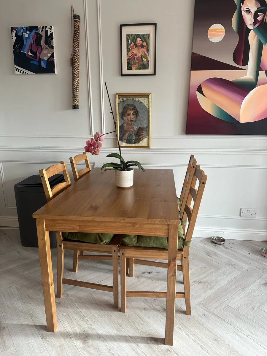 IKEA table + 4 chairs - Image 3