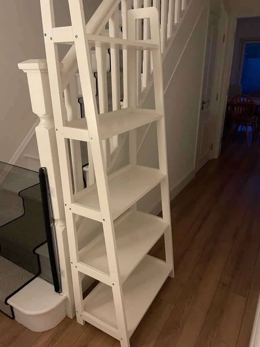 White display shelves bookshelf - Image 1